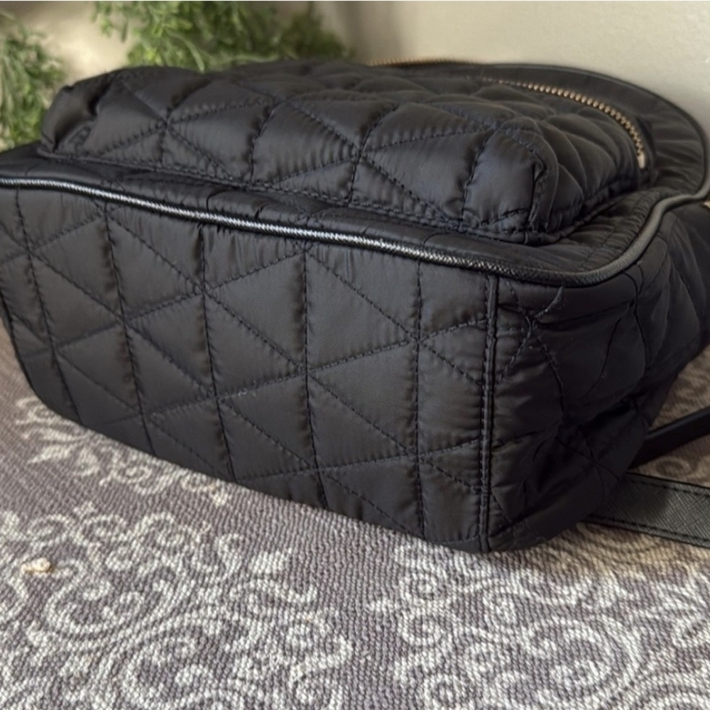 Kate Spade♠️Small Bradley Wilson Rd Quilted Backpack 18Kt Gold Hardware Like New - Picture 13 of 15